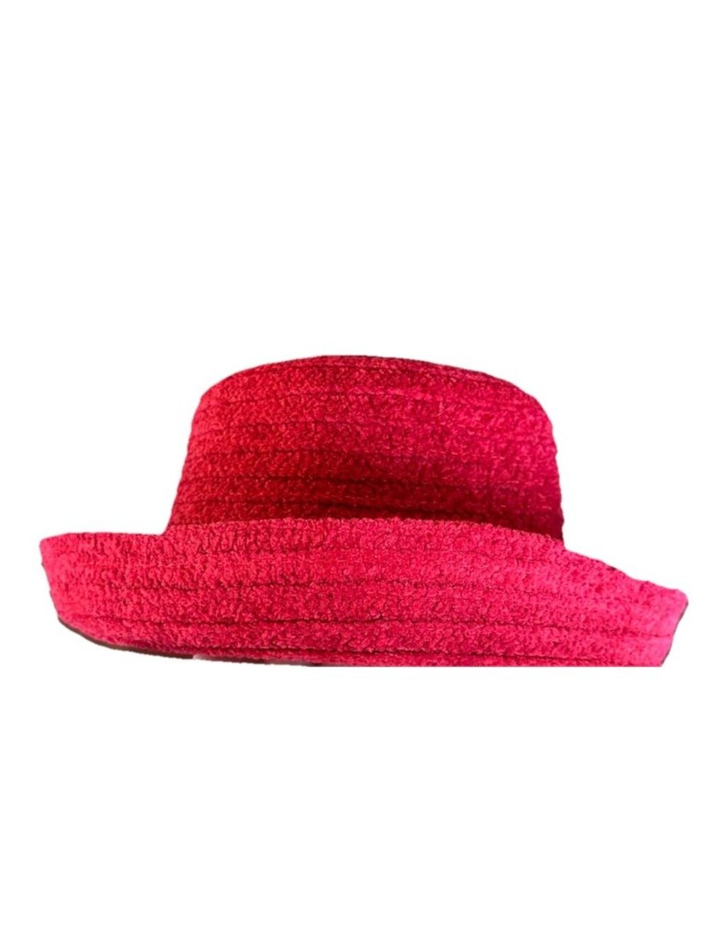 Betmar New York Chenille Hat Red Bucket Style Womens Vintage